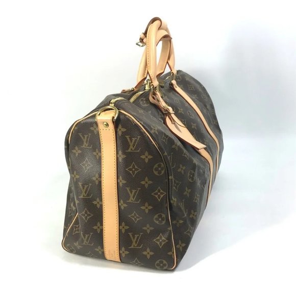 Auth LOUIS VUITTON Ｍ41418 Shoulder Bag Hand Bag KeepallBandouliere45 2WAY Duffl. - Picture 4 of 16